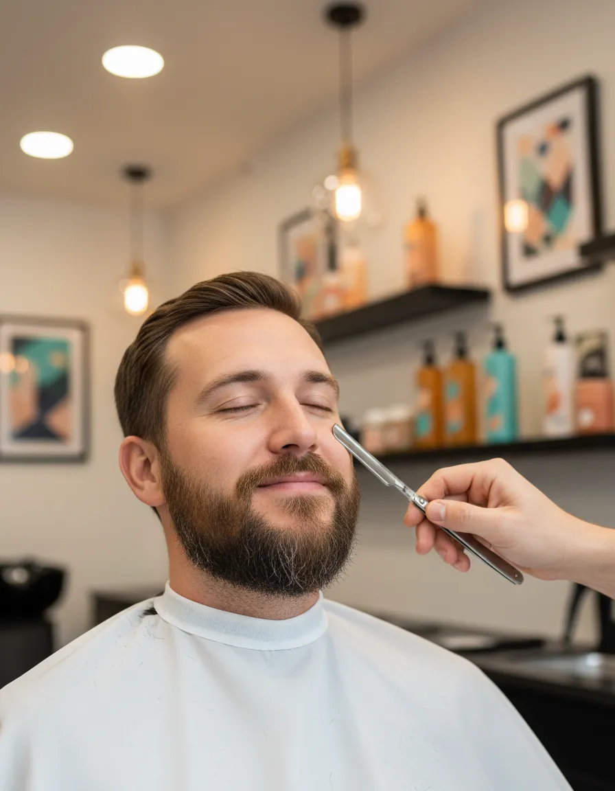 Beard line-up at Leo Barber Shop